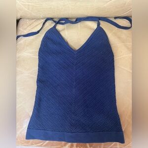 EUC Lilly Pulitzer Lorena fitted navy sweater halter top Medium